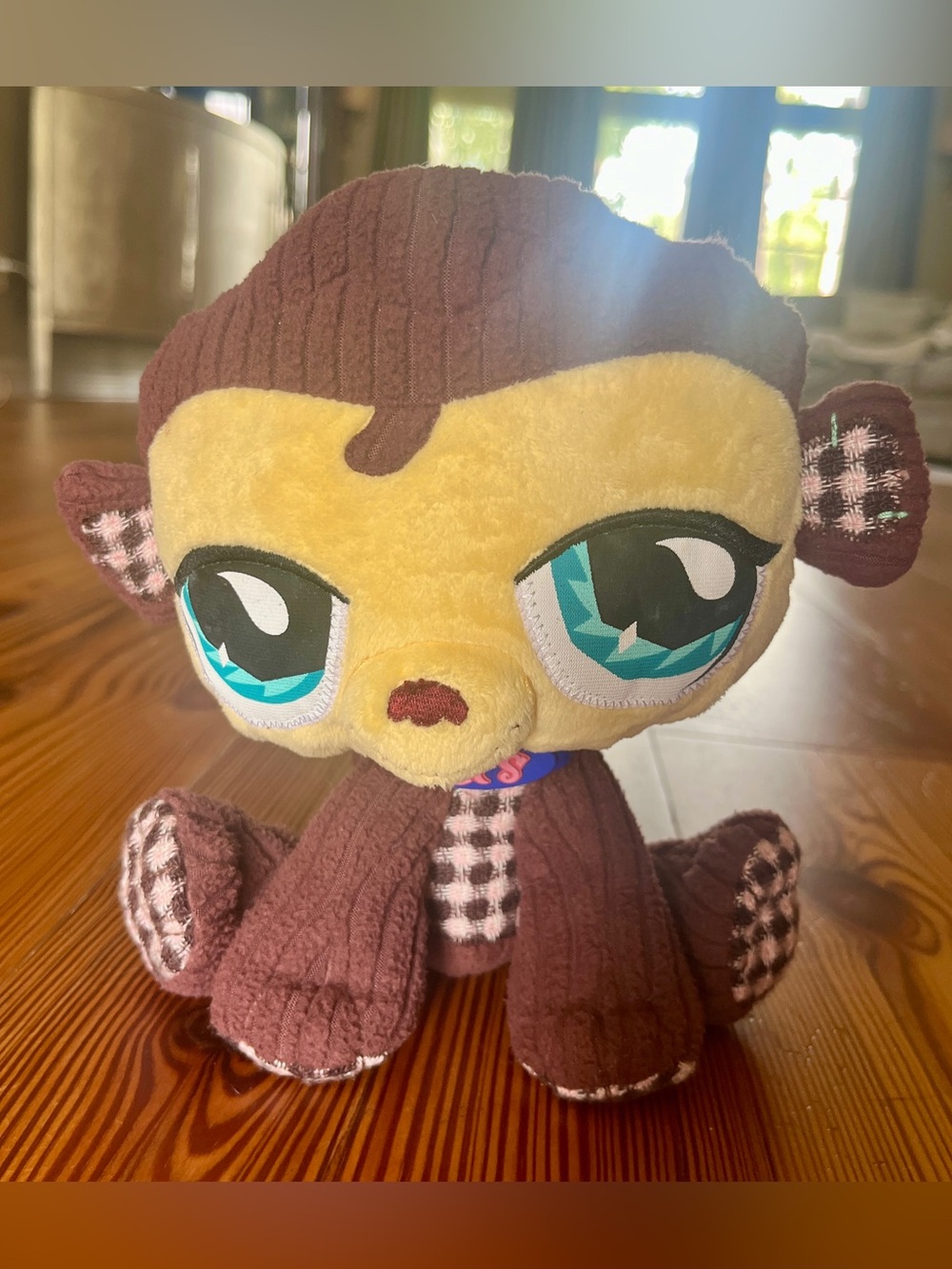 Rare 2007 Littlest Pet Shop Monkey in Brown and Plaid
